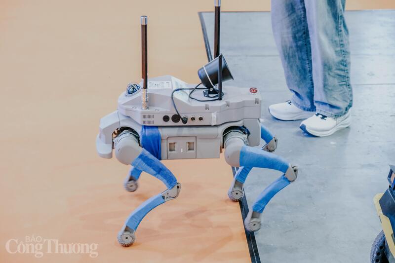 Robot bốn chân tích hợp cảm biến và hệ thống điều khiển từ xa được giới thiệu hướng tới các nhiệm vụ giám sát, trinh sát hiện trường và hỗ trợ tìm kiếm cứu nạn trong môi trường phức tạp.