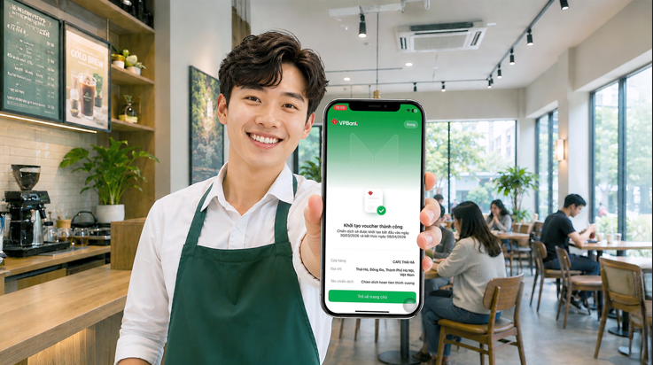 Các hộ kinh doanh dễ dàng tạo mã evoucher hoàn tiền ngay trên VPBank NEO