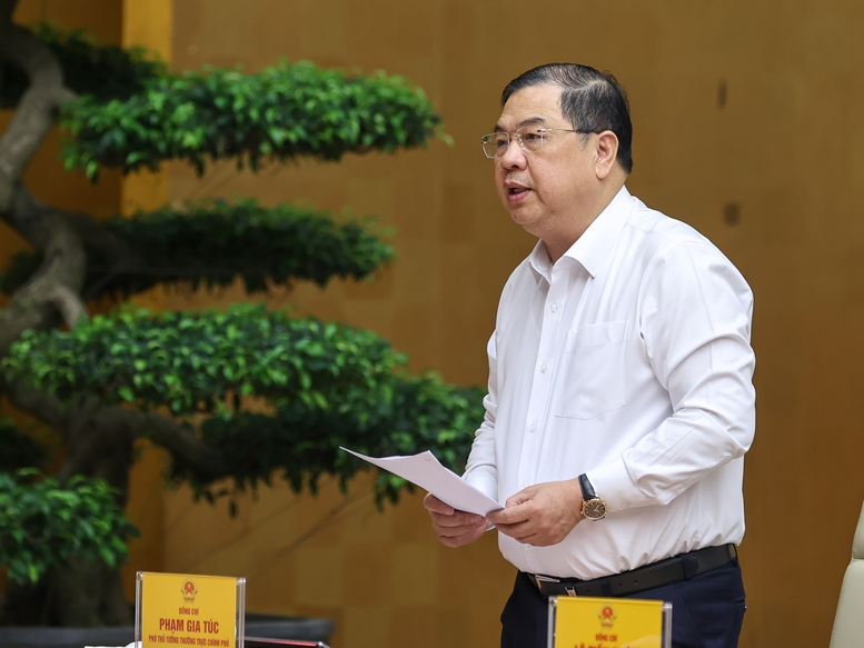 Phó Thủ tướng Thường trực Chính phủ Phạm Gia Túc phát biểu - Ảnh: VGP/Nhật Bắc