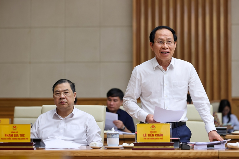 Phó Thủ tướng Chính phủ Lê Tiến Châu phát biểu - Ảnh: VGP/Nhật Bắc