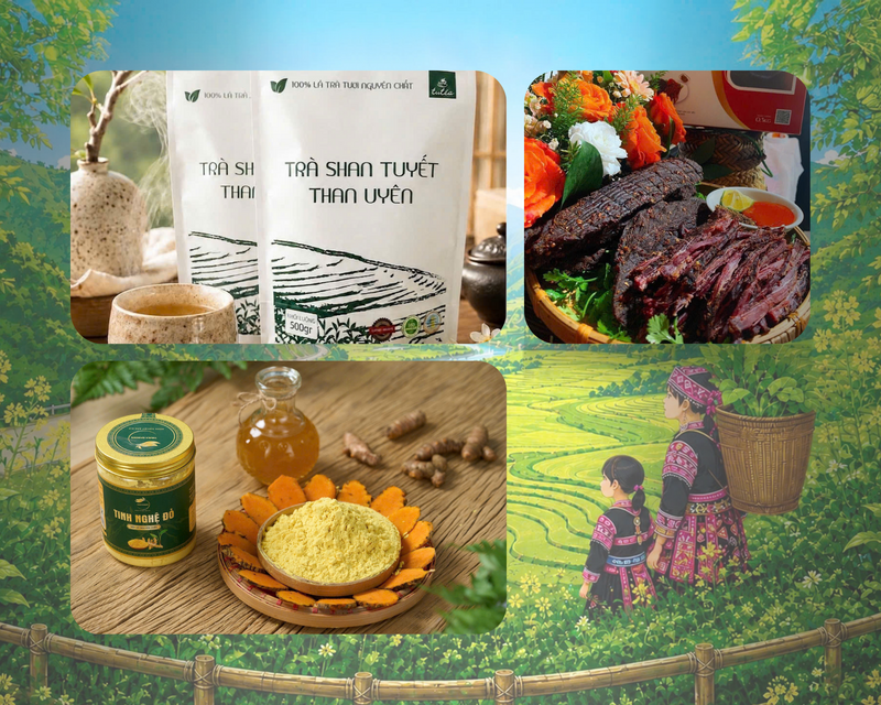 Quảng bá sản phẩm Lai Châu tại Hà Nội. Ảnh: Cục Quản lý và Phát triển thị trường trong nước