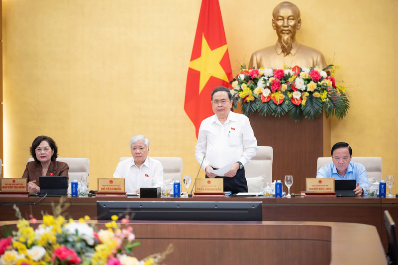 Ủy viên Bộ Chính trị, Chủ tịch Quốc hội Trần Thanh Mẫn chủ trì Phiên họp thứ hai, Ủy ban Thường vụ Quốc hội.