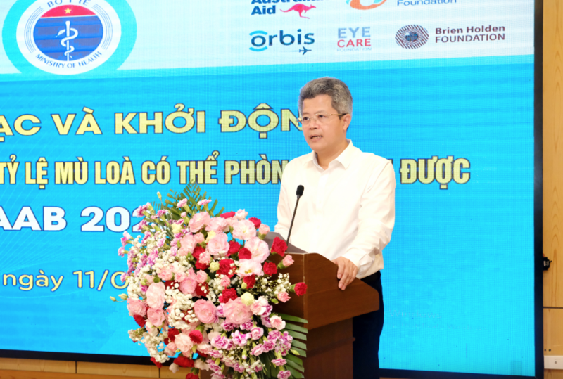 PGS.TS Phạm Ngọc Đông - Giám đốc Bệnh viện Mắt Trung ương phát biểu.