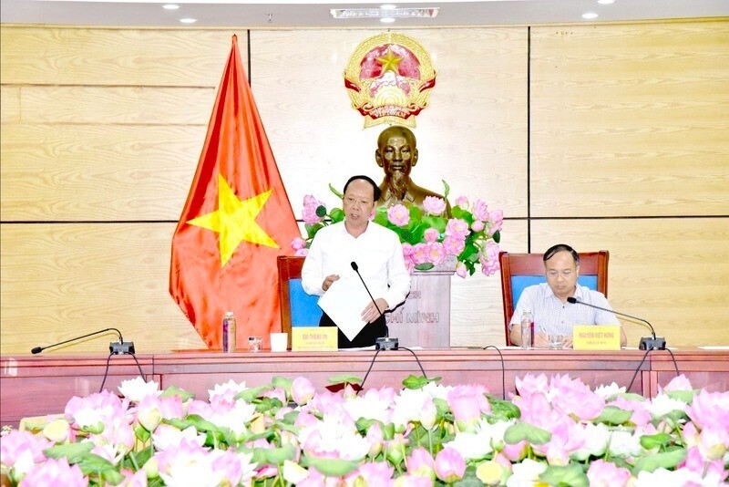 Phó Chủ tịch thường trực UBND tỉnh Nghệ An Bùi Thanh An đánh giá về 1 năm triển khai chính quyền địa phương 2 cấp. Ảnh: Hoài Thu