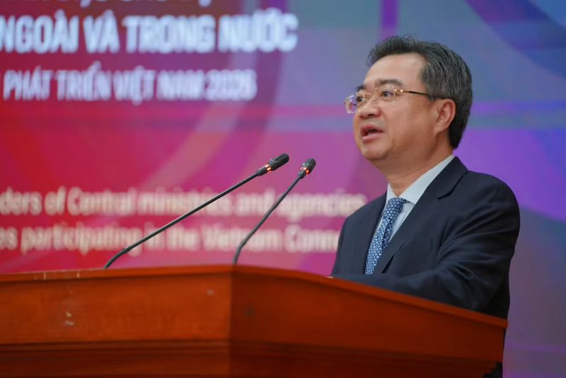 Đồng chí Nguyễn Thanh Nghị phát biểu tại chương trình làm việc. Ảnh: Hải Đăng