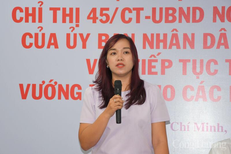 Bà Lê Thị Thu Hồng - Phó Trưởng phòng Kinh tế đối ngoại (Sở Tài chính TP. Hồ Chí Minh). Ảnh: Thanh Minh.