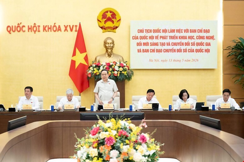 Chủ tịch Quốc hội Trần Thanh Mẫn phát biểu.