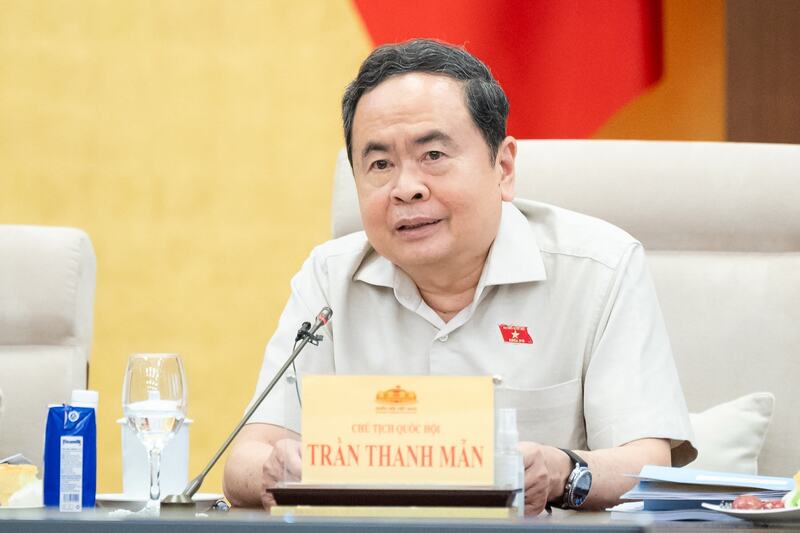 Chủ tịch Quốc hội Trần Thanh Mẫn phát biểu kết luận cuộc làm việc