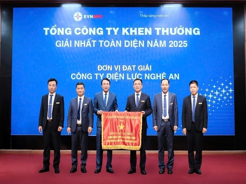 Công ty Điện lực Nghệ An đạt giải nhất toàn diện năm 2025. Ảnh: Phan Thuỷ