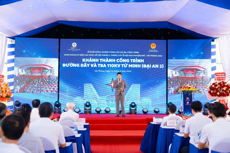 Toàn cảnh lễ khánh thành Dự án Đường dây và Trạm biến áp 110kV Tứ Minh (Đại An 2)
