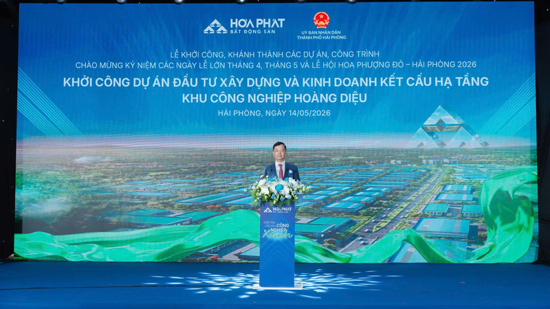 Ông Trần Kiên Cường, Giám đốc Công ty CP Phát triển hạ tầng Khu công nghiệp Hoàng Diệu cam kết đưa dự án vào hoạt động đúng tiến độ và chất lượng.