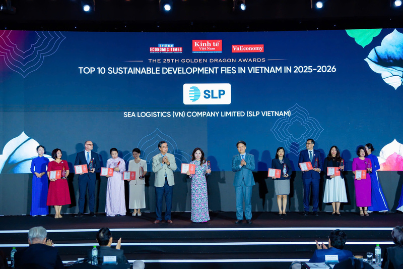 SLP nhận vinh danh trong hạng mục Top 10 Doanh nghiệp FDI Phát triển Bền vững tại Giải thưởng Rồng Vàng 2026