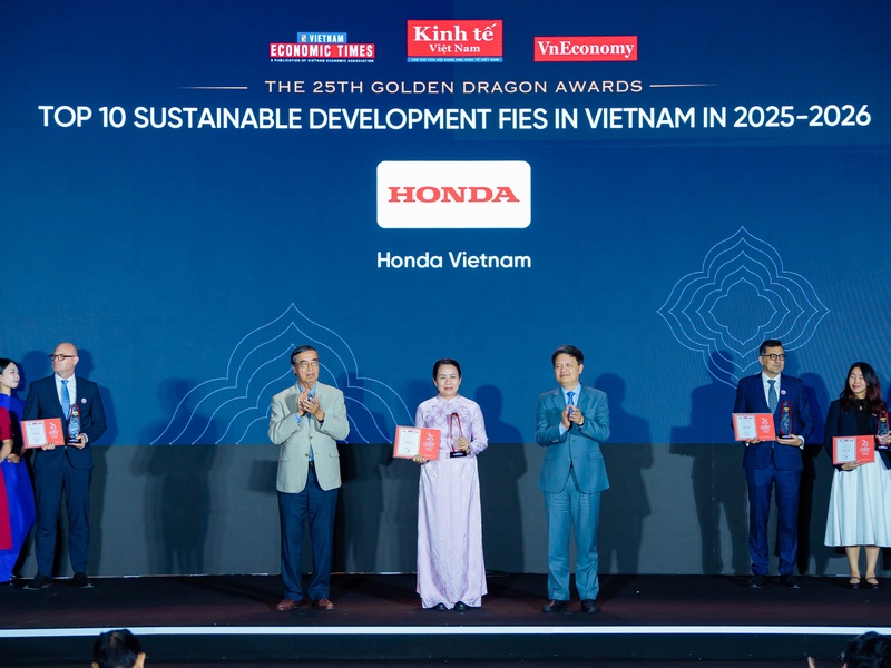 Honda Việt Nam vinh dự nhận giải thưởng Rồng Vàng năm 2026