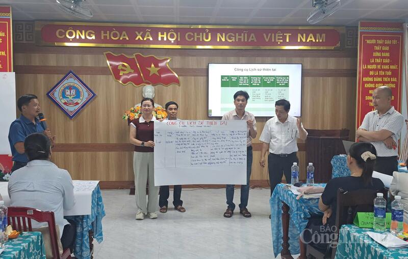 Tập huấn nâng cao năng lực phòng, chống thiên tai cho giáo viên trường Tiểu học số 2 Duy Nghĩa