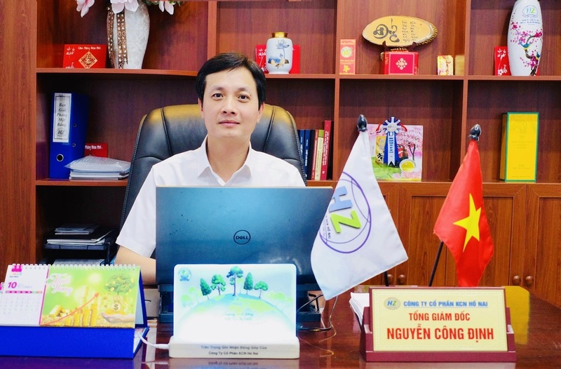 Ông Nguyễn Công Định, Tổng Giám đốc Công ty CP Khu công nghiệp Hố Nai cho biết dòng vốn FDI đang chuyển mạnh sang điện tử, chế biến - chế tạo, logistics và công nghệ cao. Ảnh: Hoàng Lân