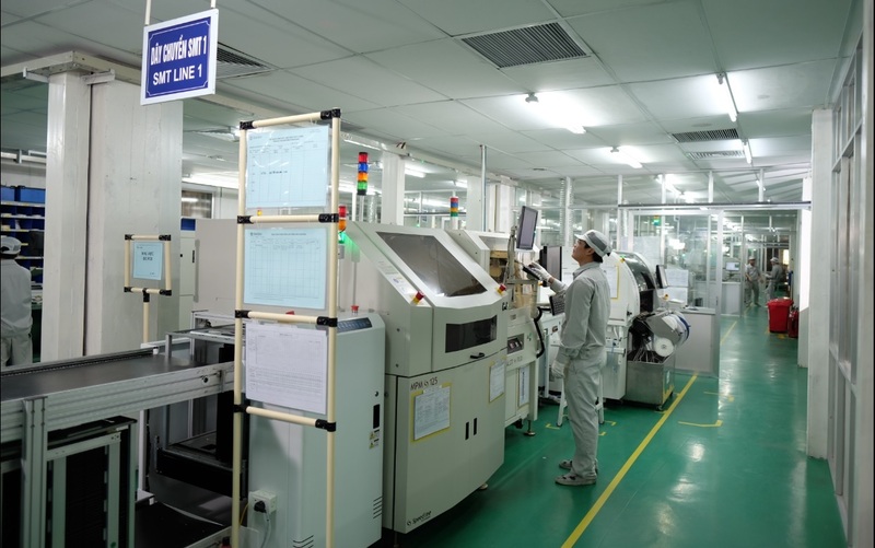 Hệ thống sản xuất của Rạng Đông ứng dụng công nghệ giúp giám sát vận hành theo thời gian thực.