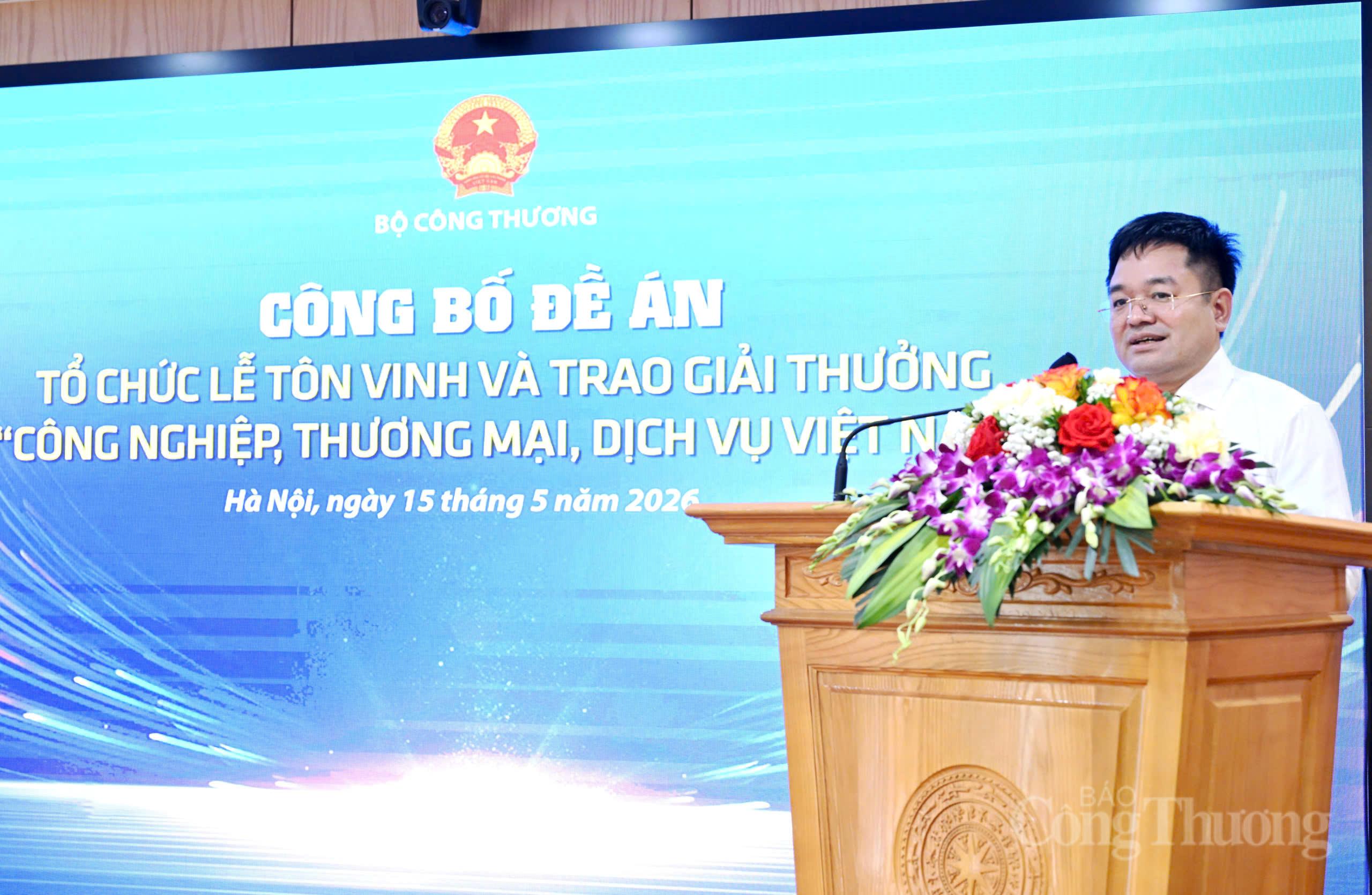 Ông Nguyễn Văn Minh - Tổng Biên tập Báo Công Thương phát biểu tại Lễ công bố đề án. Ảnh: Cấn Dũng