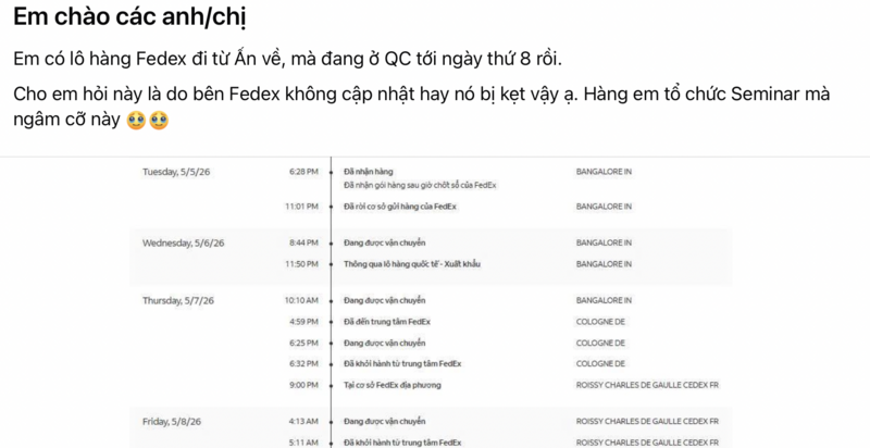 Hàng loạt bài đăng "kêu cứu" trên các hội nhóm xuất nhập khẩu, logistics...