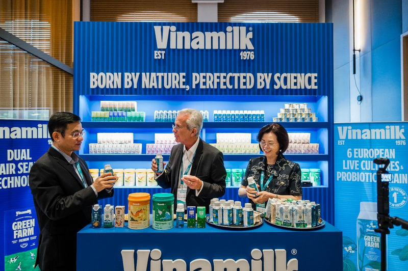 Sữa tươi Vinamilk Green Farm có mặt tại Hội nghị sữa toàn cầu 2025. Ảnh: Vinamilk