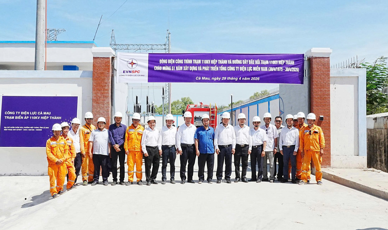 Ngày 19/4/2026 công trình thứ 48 là ”Trạm biến áp 110kV Hiệp Thành và đường dây đấu nối”, tỉnh Cà Mau đóng điện hoàn tất lúc 13 giờ 42 phút. Góp phần hoàn tất 51 công trình 110kV trong toàn EVNSPC trước ngày 30/4/2026.