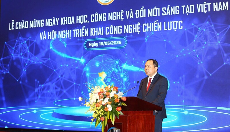 Bộ trưởng Bộ Khoa học và Công nghệ Vũ Hải Quân phát biểu tại sự kiện