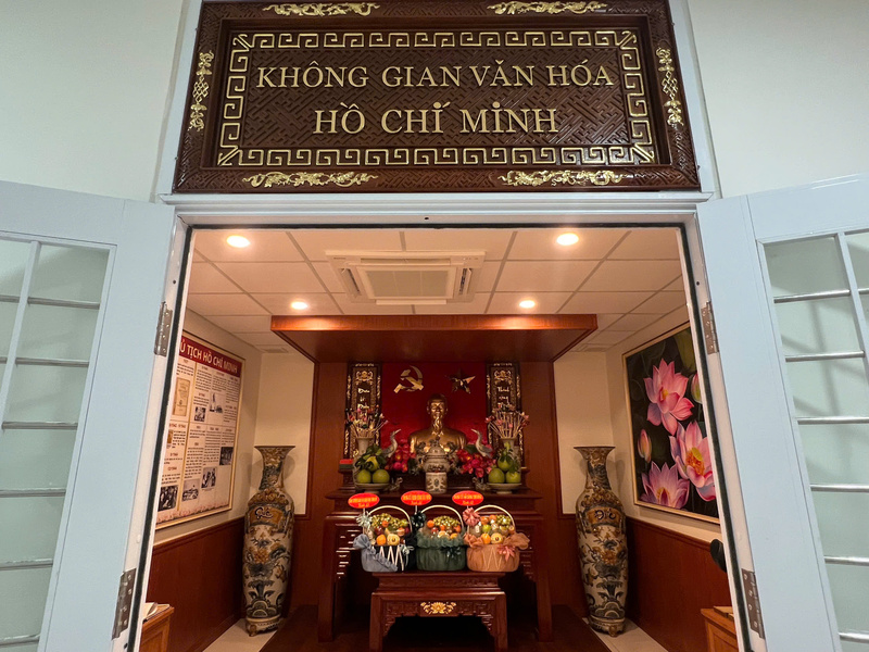 Bên trong không gian văn hoá Hồ Chí Minh tại Sở Công Thương Tây Ninh. Ảnh: Sở Công Thương Tây Ninh