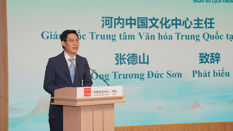 Giám đốc Trung tâm Văn hóa Trung Quốc tại Hà Nội - ông Trương Đức Sơn. Ảnh: Ban tổ chức