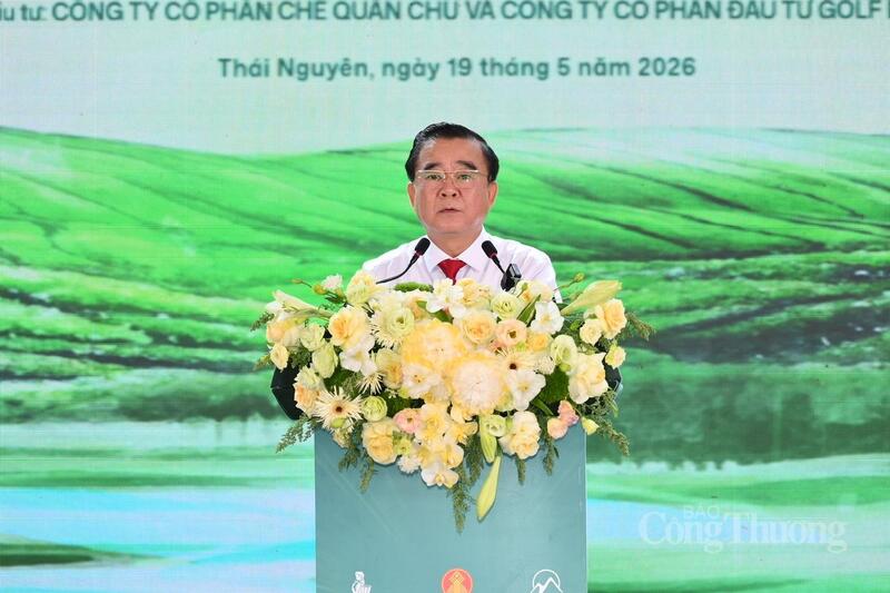 Ông Đỗ Đức Công - Phó Chủ tịch HĐND tỉnh Thái Nguyên phát biểu tại lễ khởi công