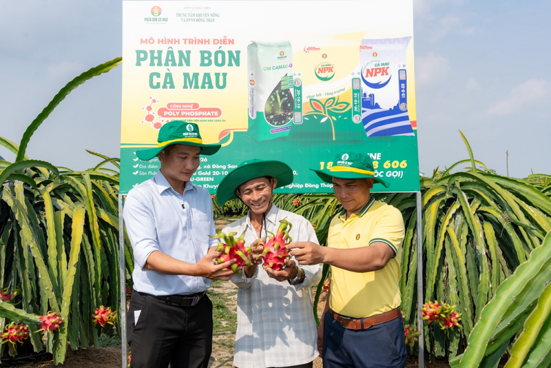 Phân bón Cà Mau đồng hành cùng bà con trong quá trình canh tác. Ảnh: PVCFC