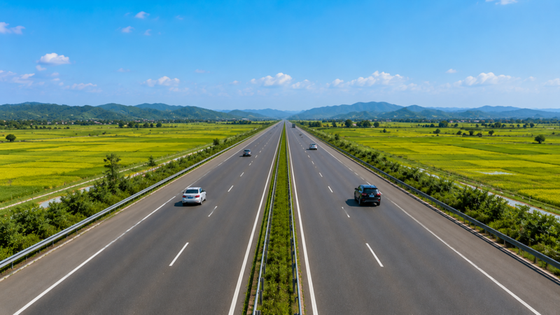 Toàn tuyến bố trí 2 nút giao liên thông: nút giao Km343+500 (giao với đường tỉnh 317G - Đào Xá - QL32) và nút giao Km359+800 (giao TL414, Km13+450). Ảnh minh hoạ: Báo Xây dựng