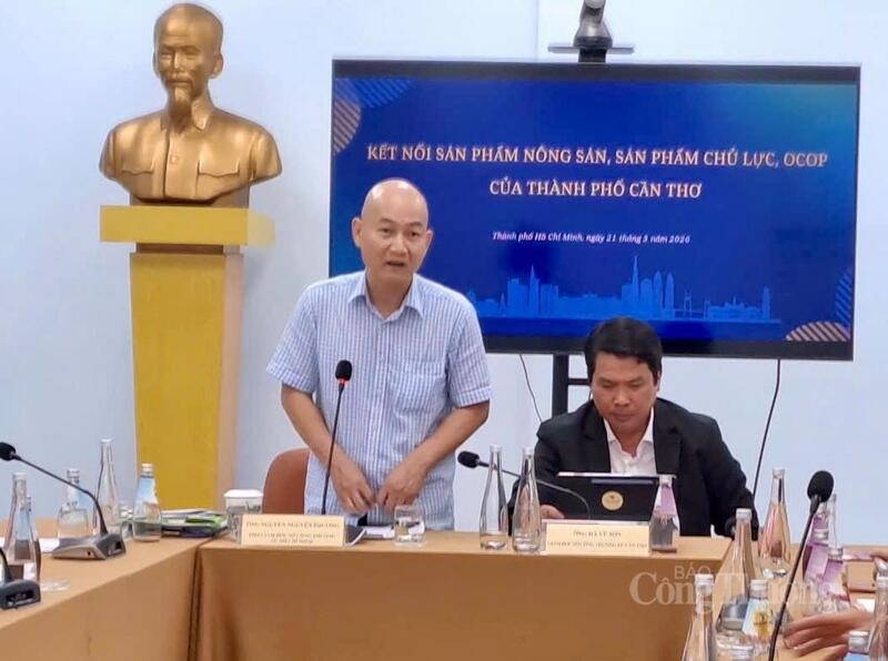 Ông Nguyễn Nguyên Phương, Phó Giám đốc Sở Công Thương TP. Hồ Chí Minh phát biểu tại buổi làm việc. Ảnh: Khánh Ngọc