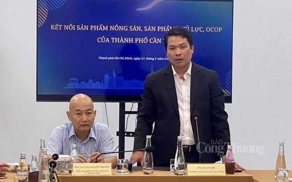 Ông Hà Vũ Sơn, Giám đốc Sở Công Thương TP. Cần Thơ phát biểu tại buổi làm việc. Ảnh: Khánh Ngọc
