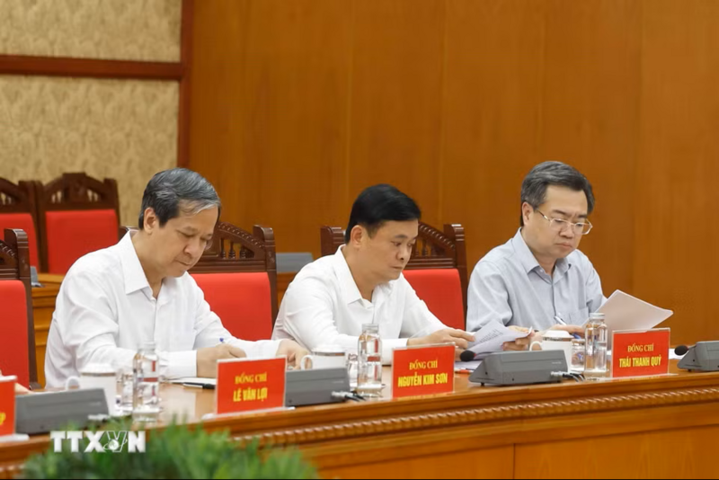 Các đại biểu dự cuộc làm việc. Ảnh: TTXVN