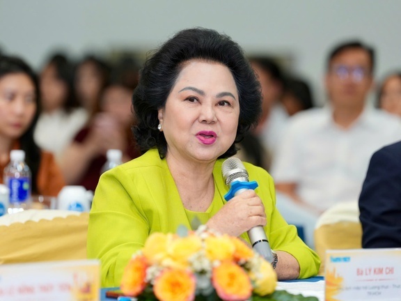 B&agrave; L&yacute; Kim Chi - Chủ tịch Hội Lương thực Thực phẩm TP. Hồ Ch&iacute; Minh. Ảnh: Độc Lập
