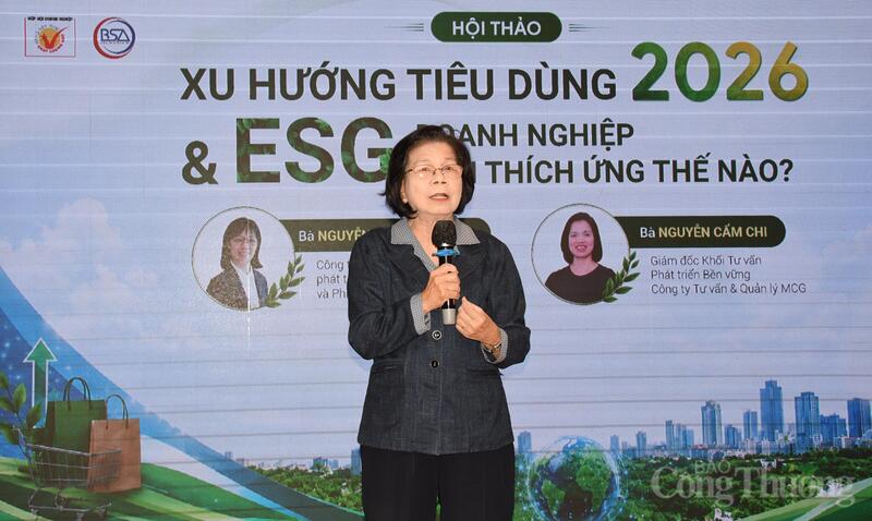 Bà Vũ Kim Hạnh - Chủ tịch Hiệp hội Doanh nghiệp Hàng Việt Nam chất lượng cao. Ảnh: Thanh Minh.