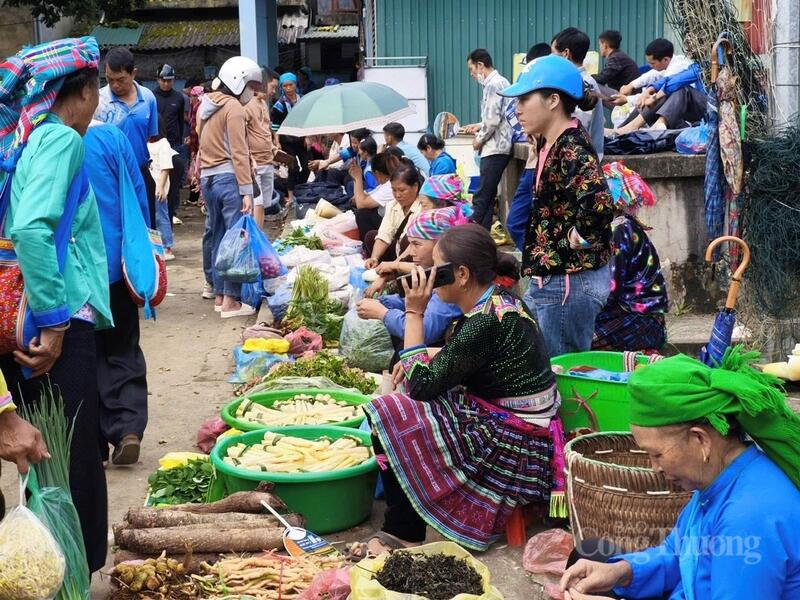 Những phiên livestream ngay giữa chợ San Thàng giúp đặc sản Lai Châu nhanh chóng tiếp cận thị trường rộng lớn.