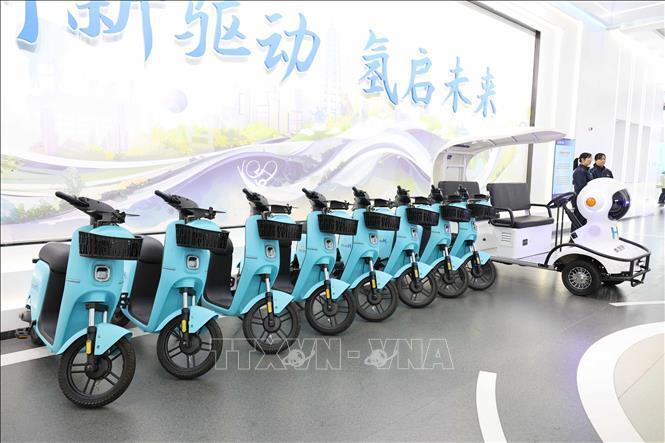 Xe đạp điện đáp ứng tiêu chuẩn mới của một doanh nghiệp tại Tây An, tỉnh Thiểm Tây (Trung Quốc). Ảnh: Công Tuyên/PV TTXVN tại Trung Quốc