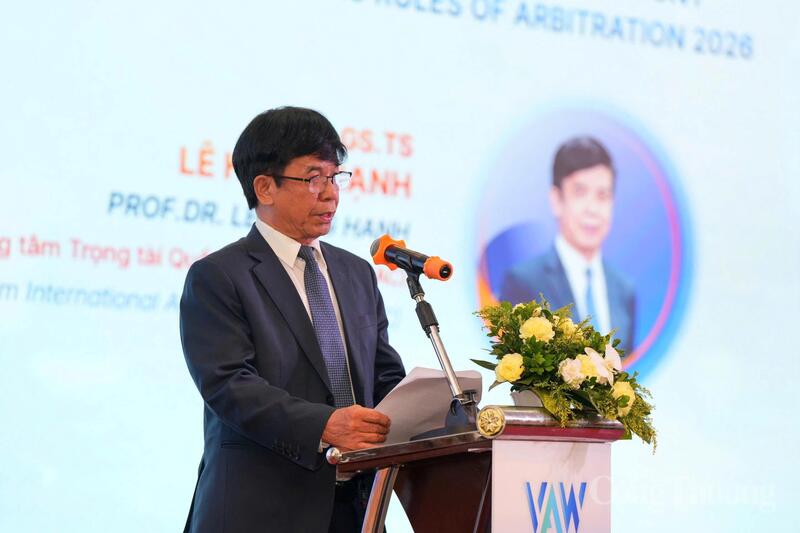 GS.TS. Lê Hồng Hạnh - Chủ tịch Trung tâm Trọng tài Quốc tế Việt Nam. Ảnh: NH