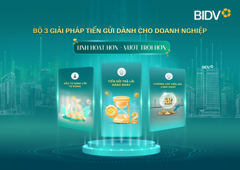 Bộ ba giải pháp tiền gửi dành cho doanh nghiệp.