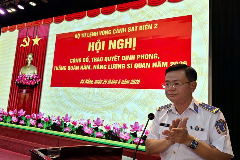 Đại tá Lê Huy, Bí thư Đảng ủy, Chính ủy Bộ Tư lệnh Vùng Cảnh sát biển 2. Ảnh: Văn Thường