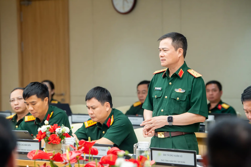 Chủ tịch kiêm Tổng giám đốc Viettel Tào Đức Thắng phát biểu tại lễ ký kết hợp tác.