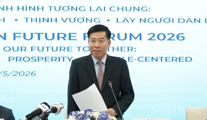 Thứ trưởng Nguyễn Mạnh Cường khẳng định vai trò của Diễn đàn Tương lai ASEAN. Ảnh: Diệu Linh