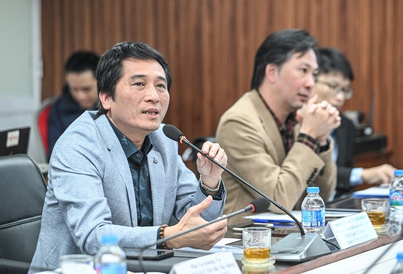Ông Đào Công Quyết, Trưởng Tiểu ban Truyền thông của VAMA tại một hội thảo về chuyển đổi sang xăng E10