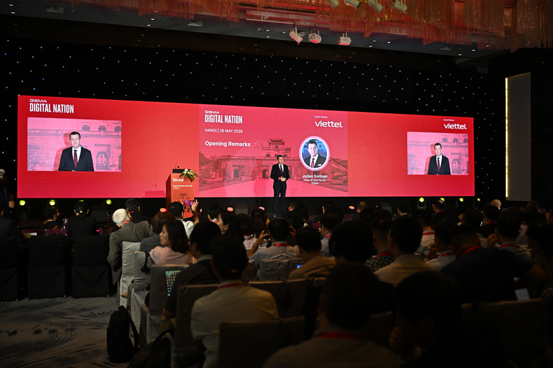 Toàn cảnh Hội nghị Quốc gia Số Hà Nội 2026 do GSMA tổ chức.