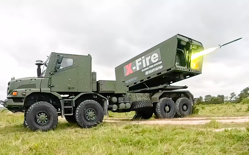 Pháo phản lực Foudre không chỉ gây chú ý bởi tầm bắn vượt 150 km, mà còn phản ánh tham vọng của Pháp trong cuộc đua hỏa lực tầm sâu tự chủ. Ảnh: Army Recognition
