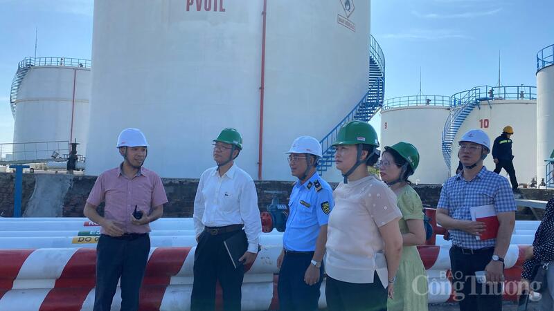 Đoàn công tác khảo sát tại Tổng kho xăng dầu Đình Vũ thuộc Chi nhánh Tổng Công ty Dầu Việt Nam - CTCP - Xí nghiệp Tổng kho xăng dầu Đình Vũ (PVOIL Đình Vũ).