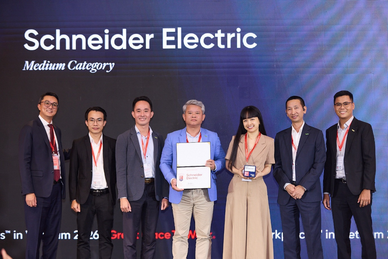 Schneider Electric năm thứ 2 liên tiếp được vinh danh trong Bảng xếp hạng Best Workplaces in Vietnam™ 2026 ở Hạng mục doanh nghiệp Vừa
