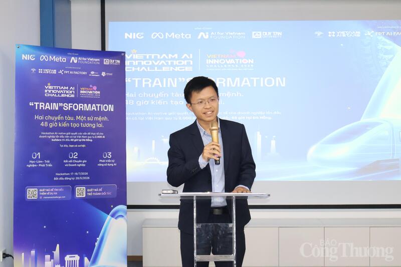 Ông Nguyễn Khánh Linh, Phụ trách Xúc tiến đầu tư và Công nghệ chiến lược, Trung tâm Đổi mới sáng tạo Quốc gia (NIC), Bộ Tài chính phát biểu khai mạc tại sự kiện. Ảnh: Phương Hà