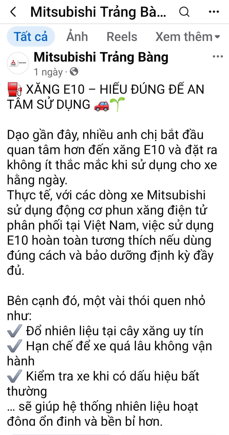 Khuyến cáo từ nhà sản xuất và phân phối ô tô