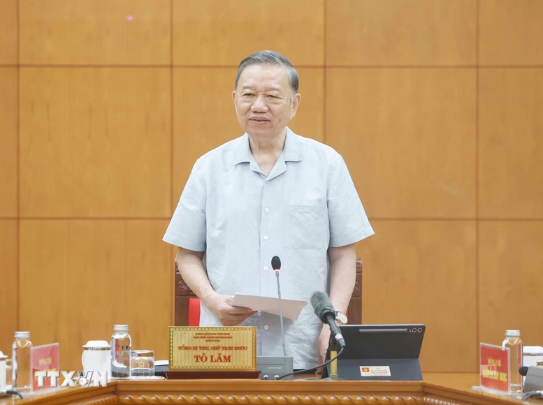 Tổng Bí thư, Chủ tịch nước Tô Lâm phát biểu chỉ đạo - Ảnh: TTXVN